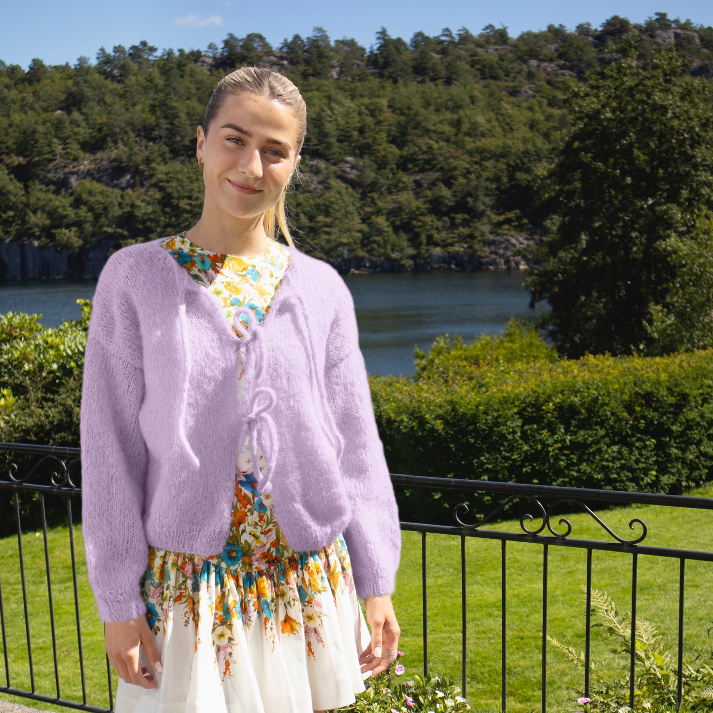 Strikk The Look:  Cord-jakke lys lavendel