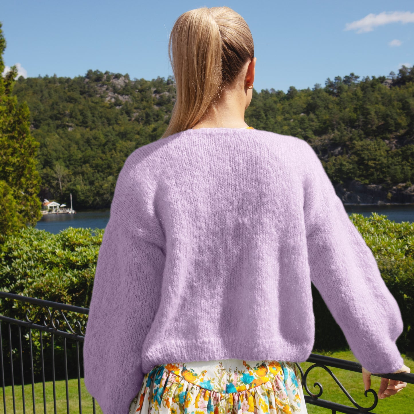 Strikk The Look:  Cord-jakke lys lavendel