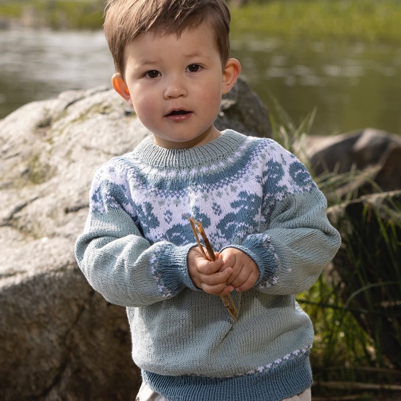 Strikk The Look: Kanin-genser lys petrol