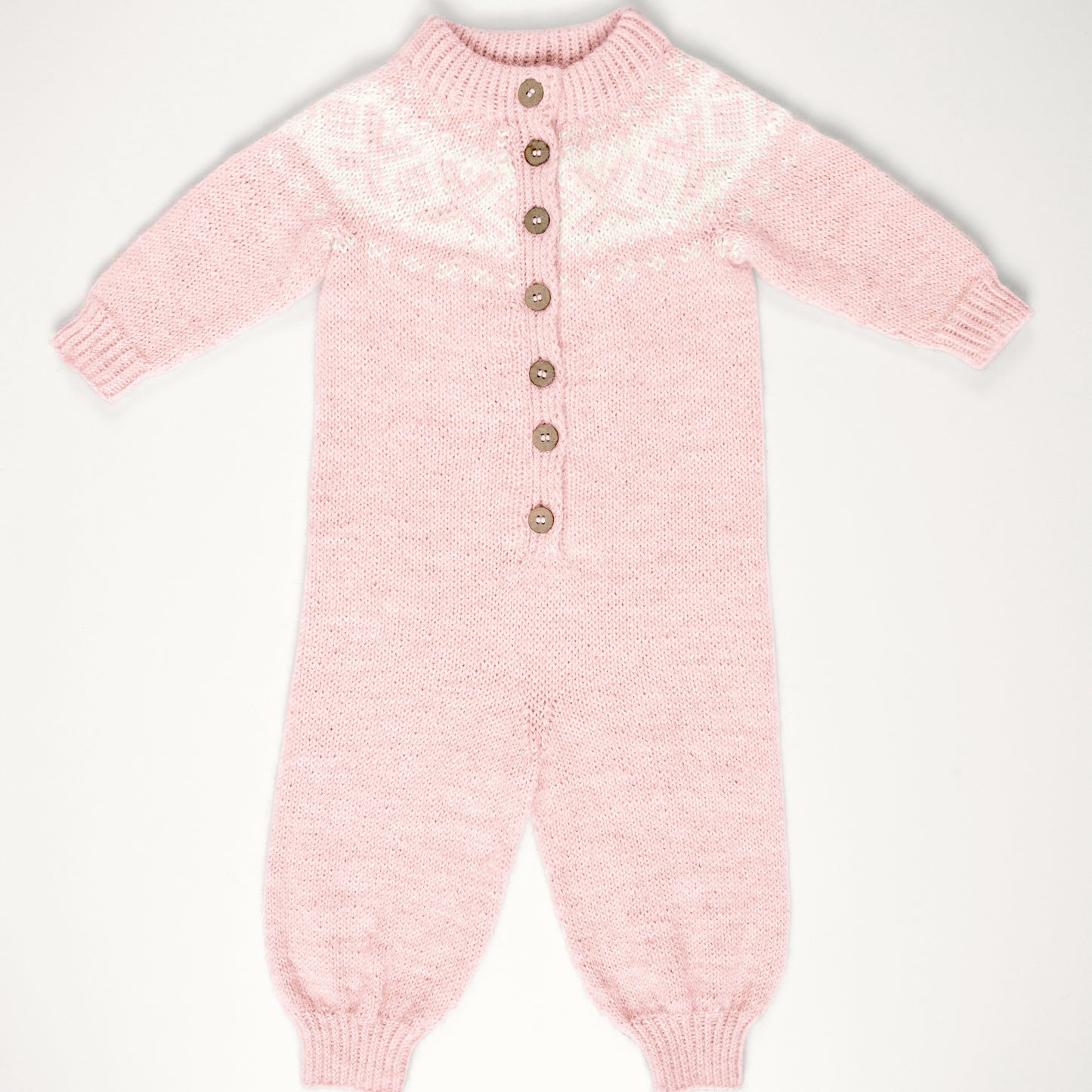Strikk The Look: Cortina heldress baby rosa/hvit