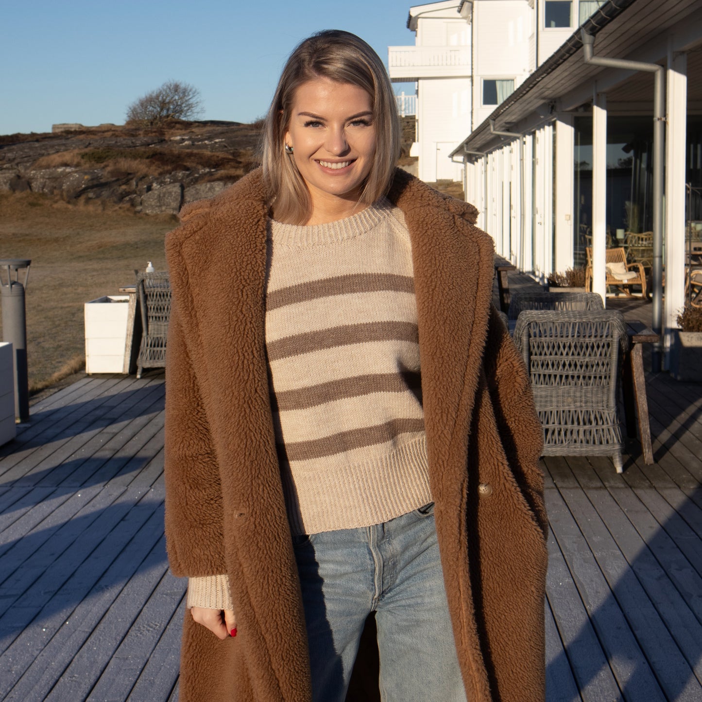 Strikk The Look: Alexa-raglangenser lys beige