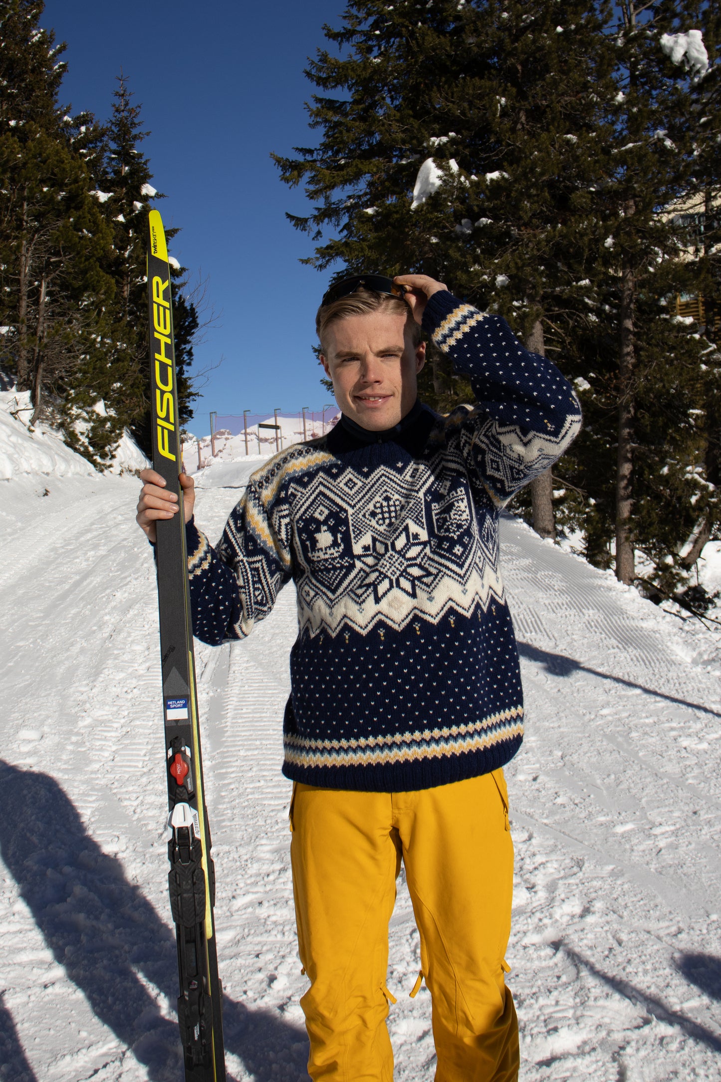 Strikk The Look: VM-genseren Trondheim 2025, sterk, marine original