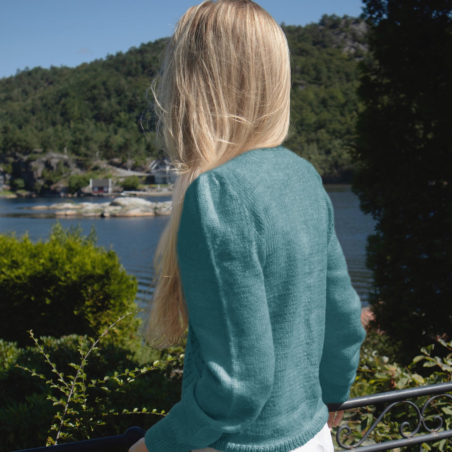 Strikk The Look: Tresser cardigan sjøgrønn