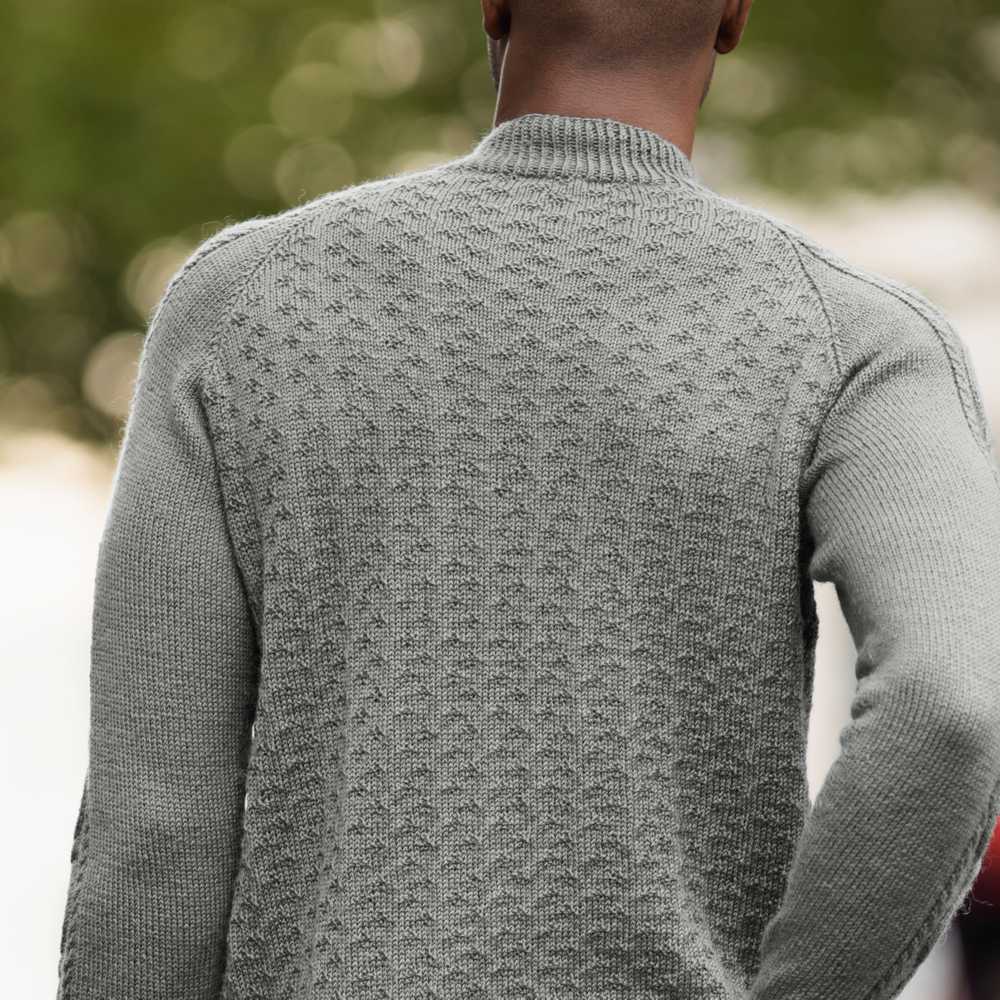 Strikk The Look: Augustin-genser lys grå melert