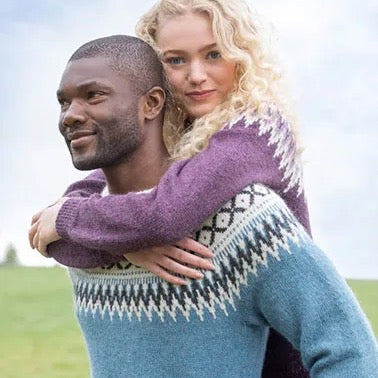 Strikk The Look: Raller-genser herre lys demin