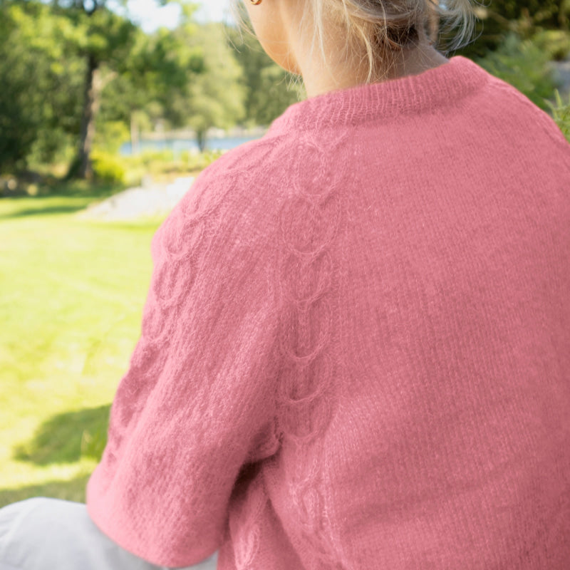 Strikk The Look: Aida-genser pink flamingo