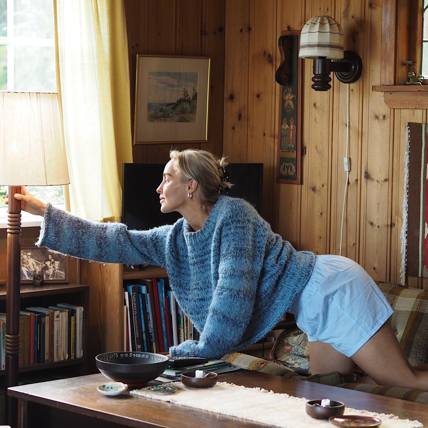 Strikk The Look: Øyunn raglan-genser lys denim