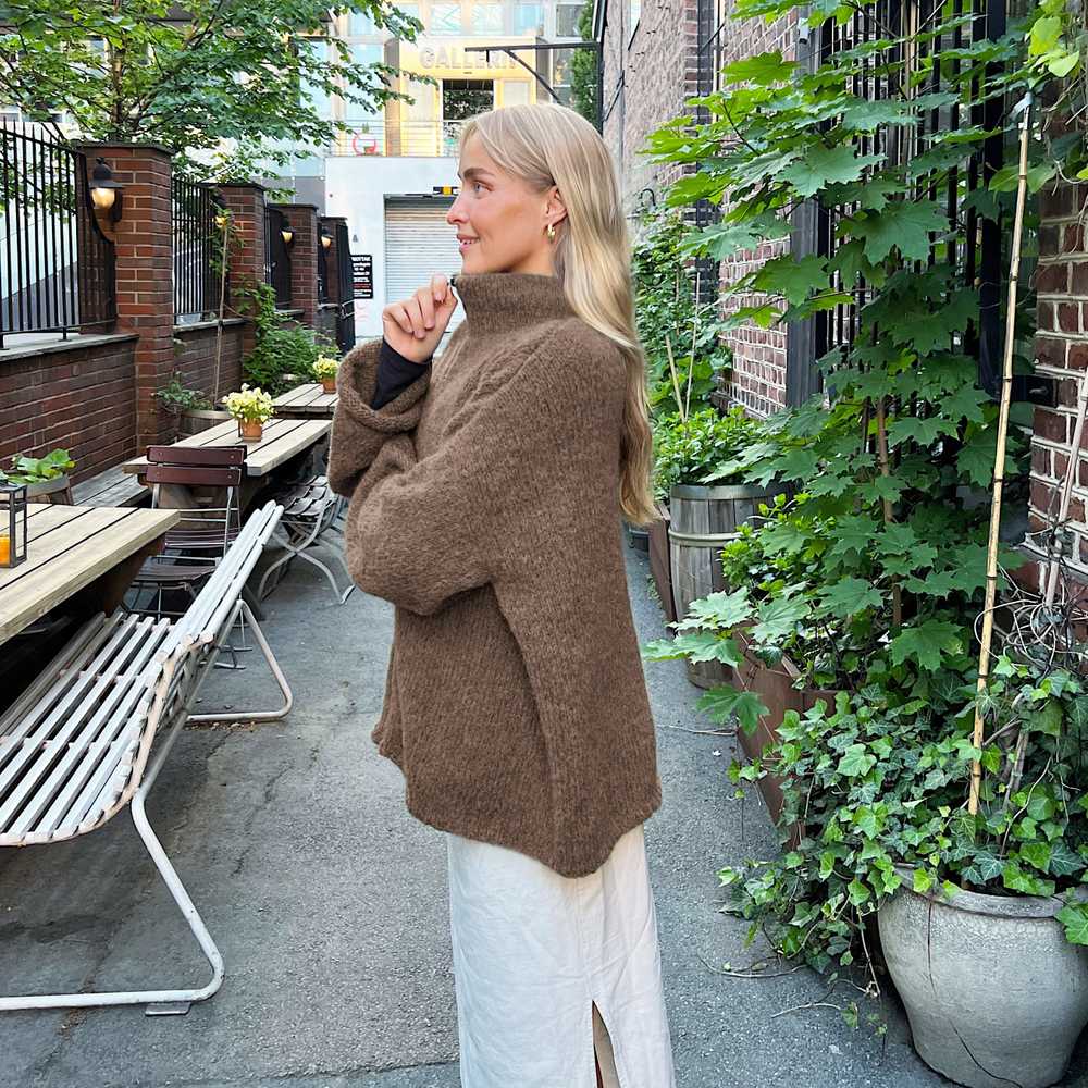 Strikk The Look: Aud-jakke lys brun