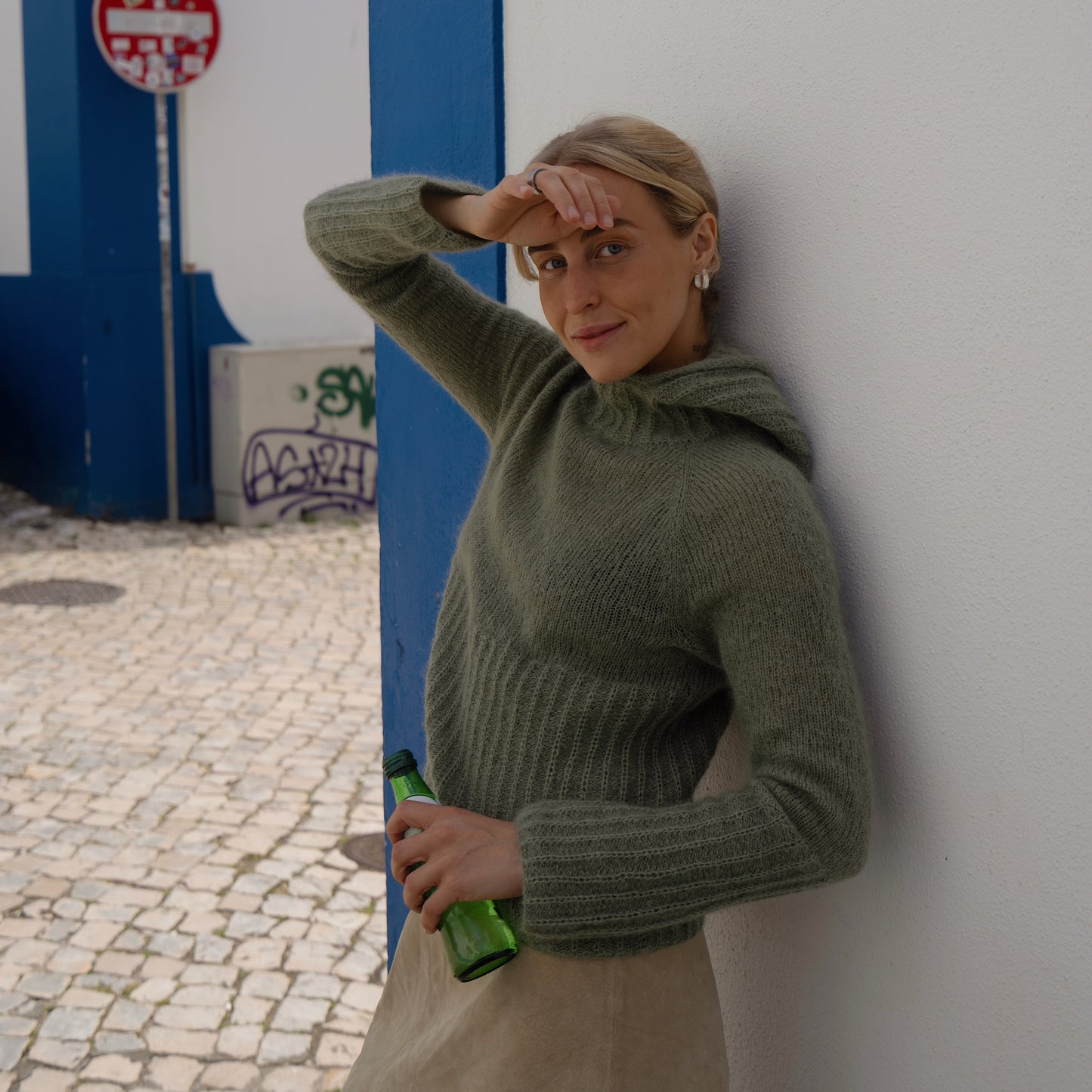 Strikk The Look: Krogh Bris-genser m/hette jadegrønn