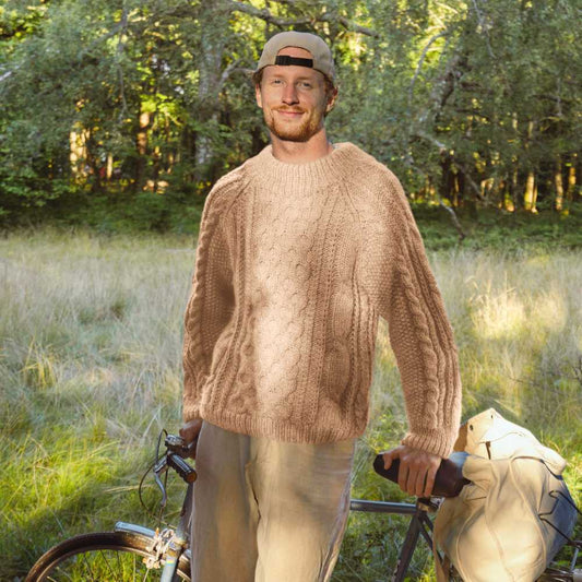 Strikk The Look: Ådne-genser lys beige