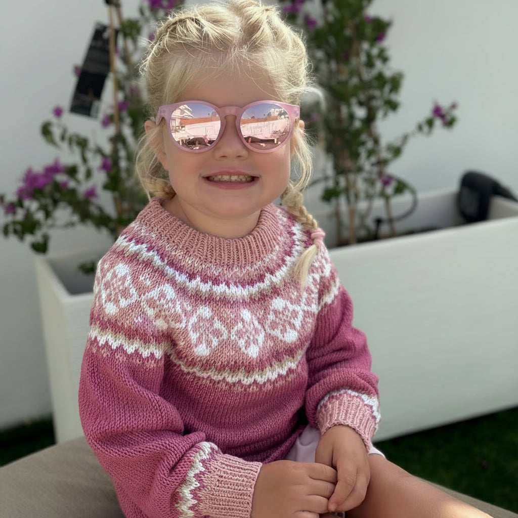 Strikk the Look: Irsa-genser rosa