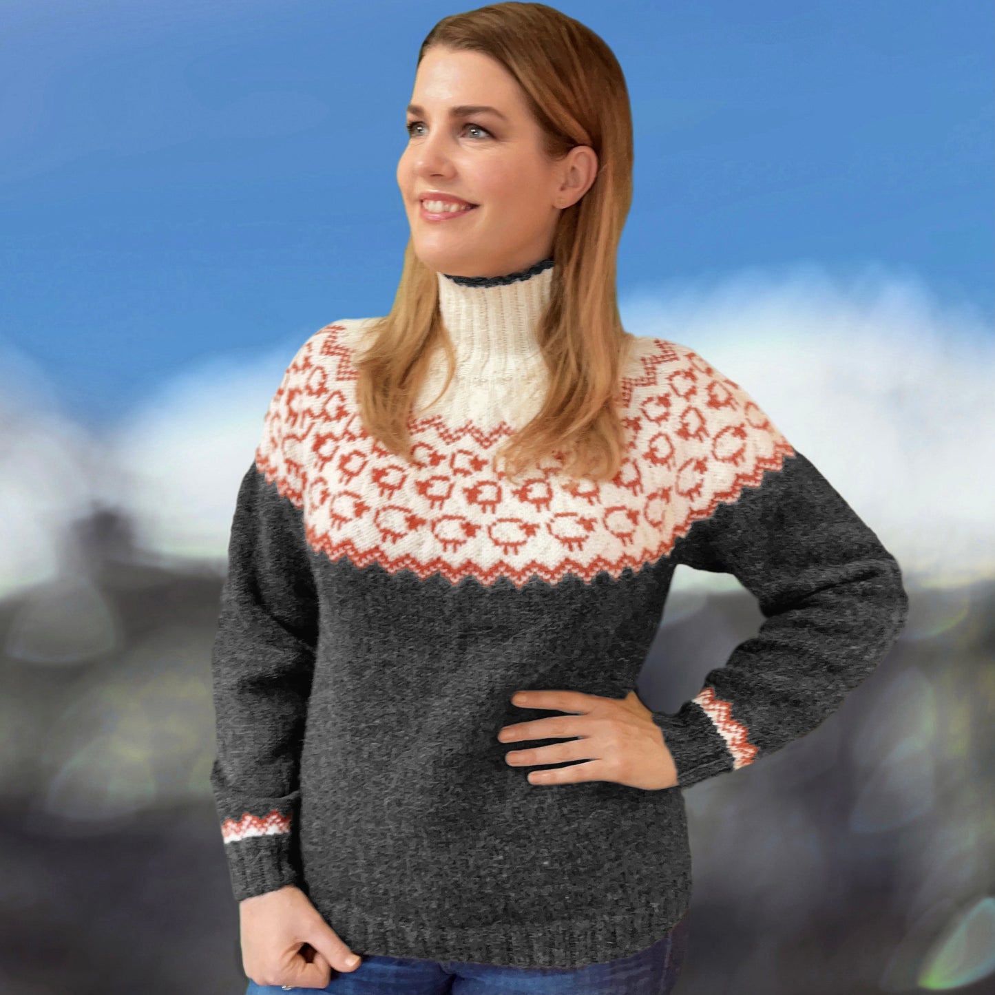 Strikk The Look: Suleskard-genser koks, sterk