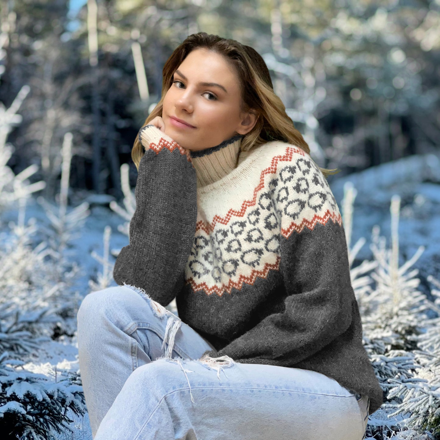 Strikk The Look: Suleskard-genser koks, sterk
