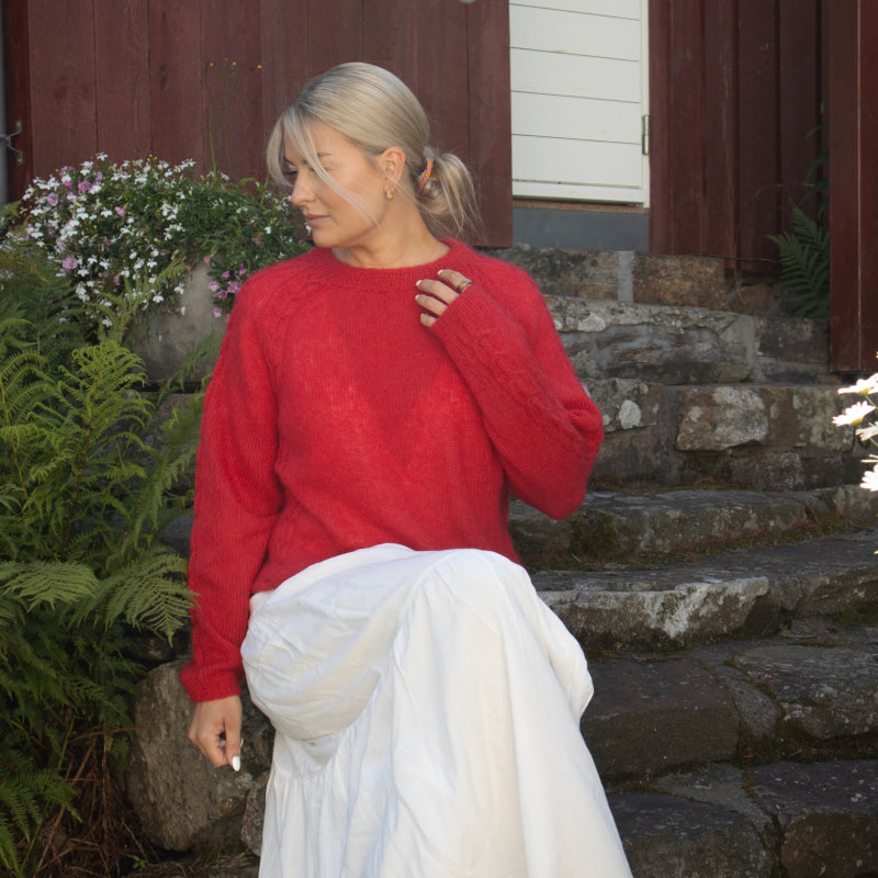 Strikk The Look: Aida-genser rød