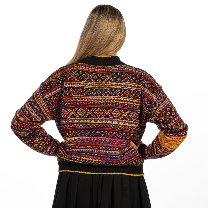 Strikk The Look: Valle-genser svart/multi