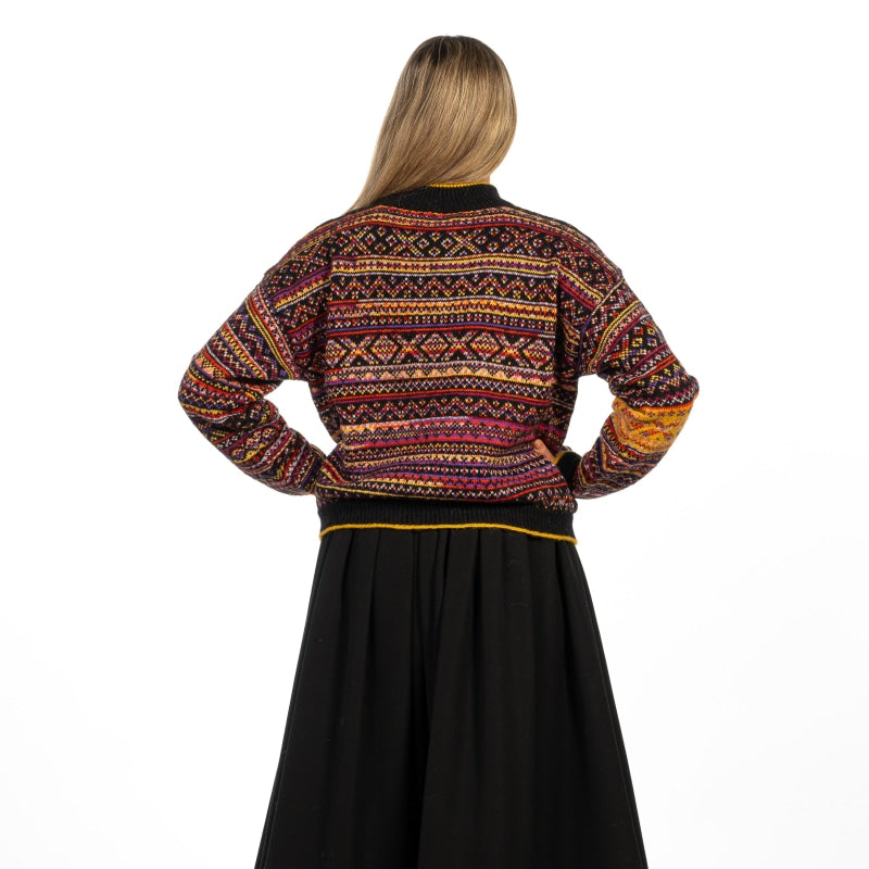 Strikk The Look: Valle-genser svart/multi