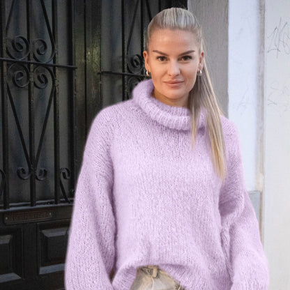 Strikk The Look: Melina-genser lys lavendel
