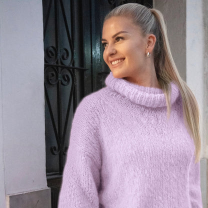 Strikk The Look: Melina-genser lys lavendel