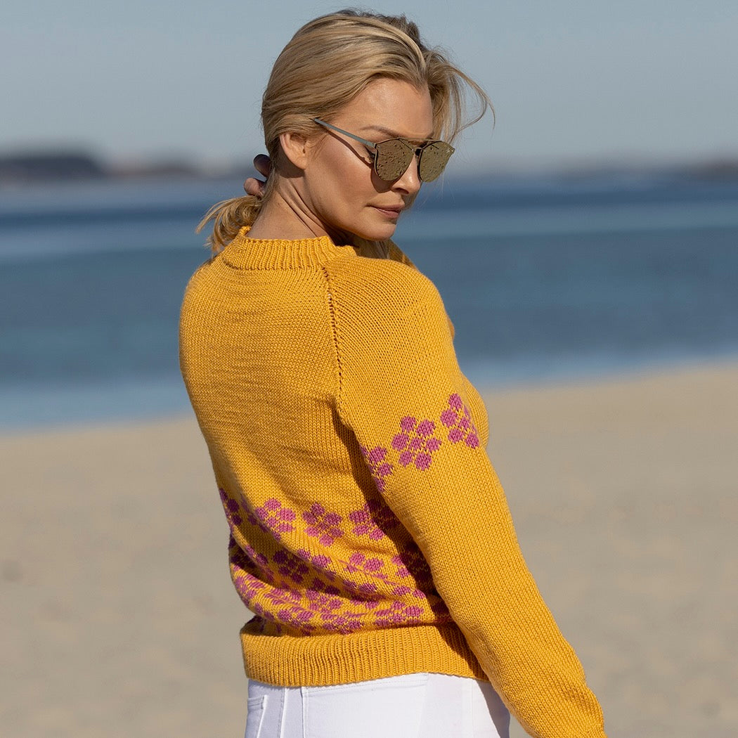 Strikk The Look: Paradis-genser maisgul