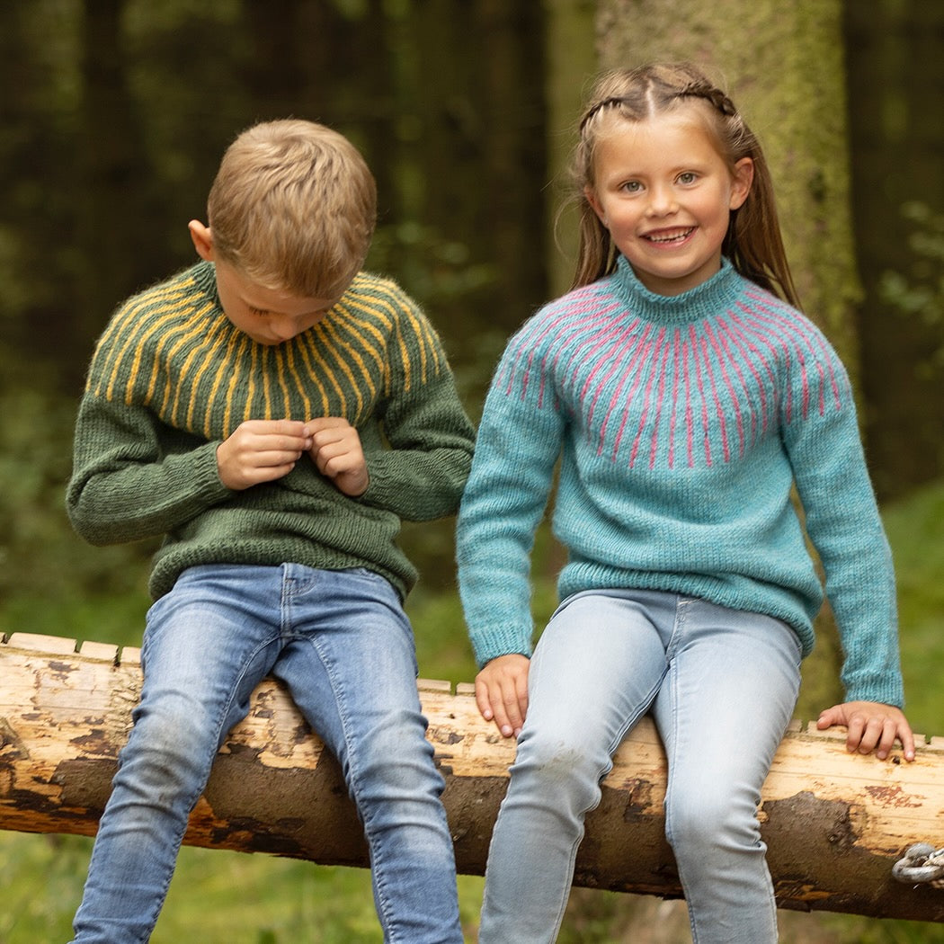 Strikk The Look: Aldis-genser, turkis