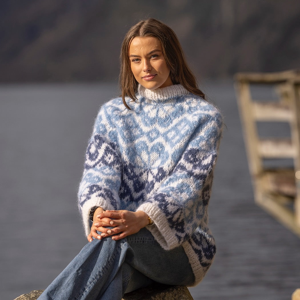 Strikk The Look: Irja-genser blå