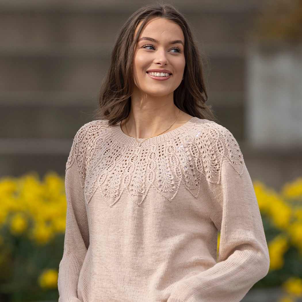 Strikk The Look: Ovina-genser beigeo