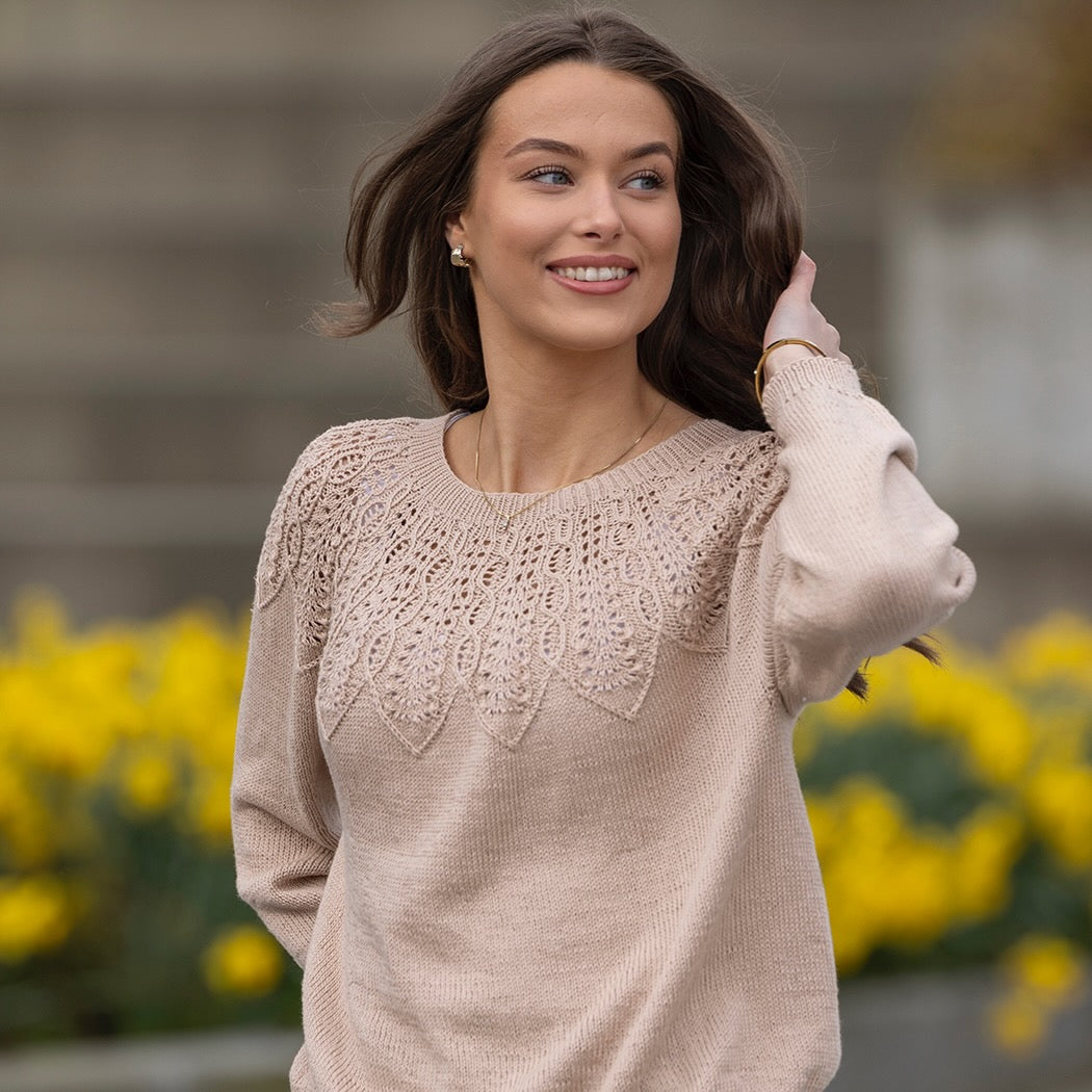 Strikk The Look: Ovina-genser beigeo