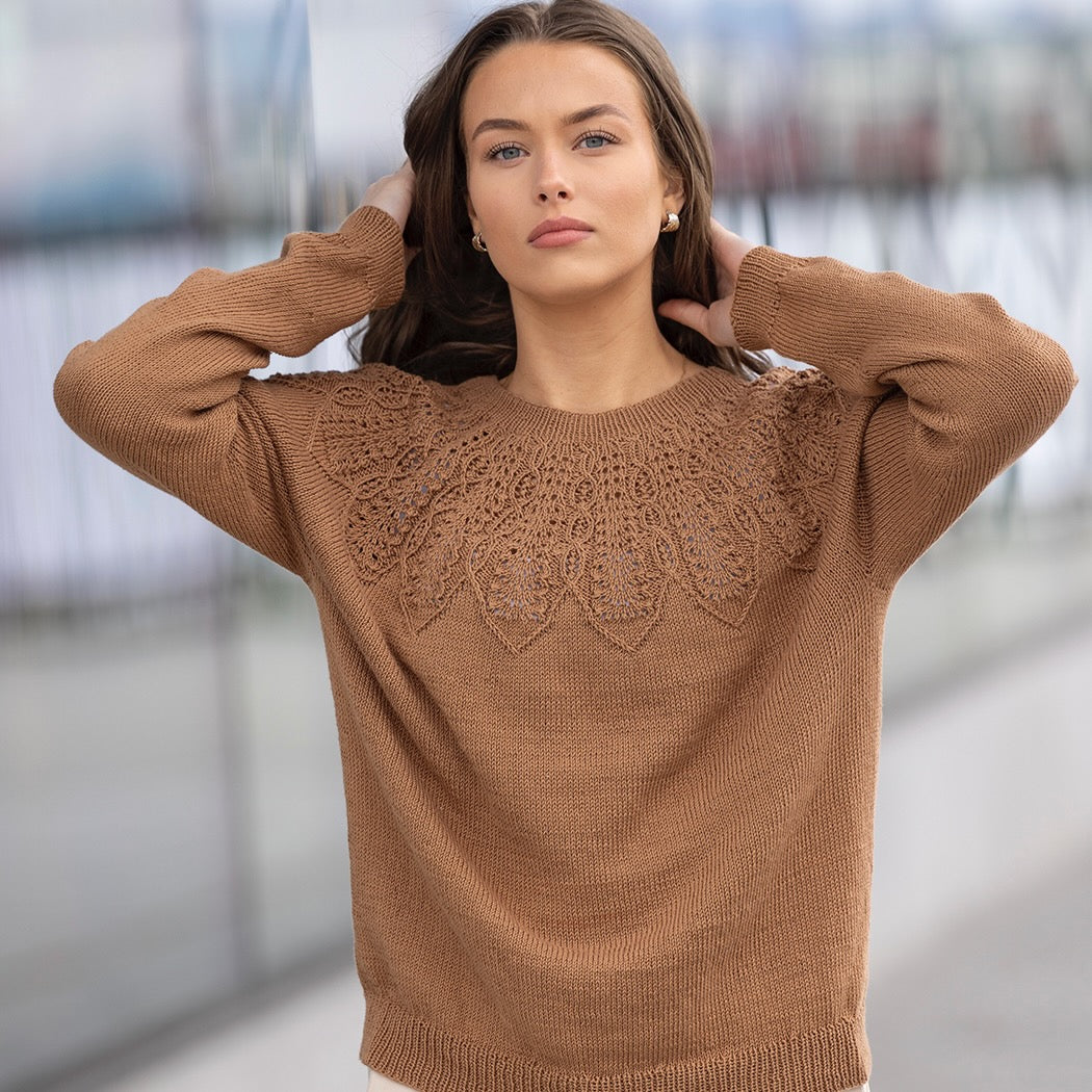 Strikk The Look: Ovina-genser lys brun