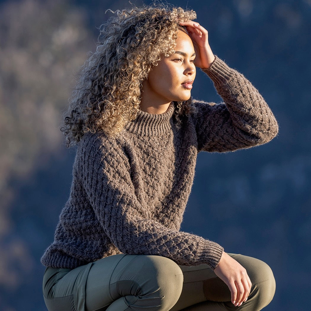 Strikk The Look: Skumring-genser brun