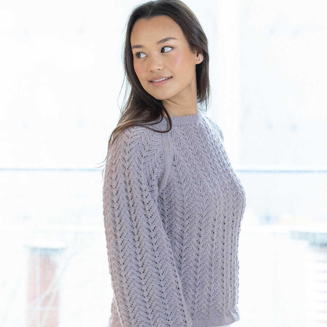Strikk The Look: Myrtel-genser Lavendel