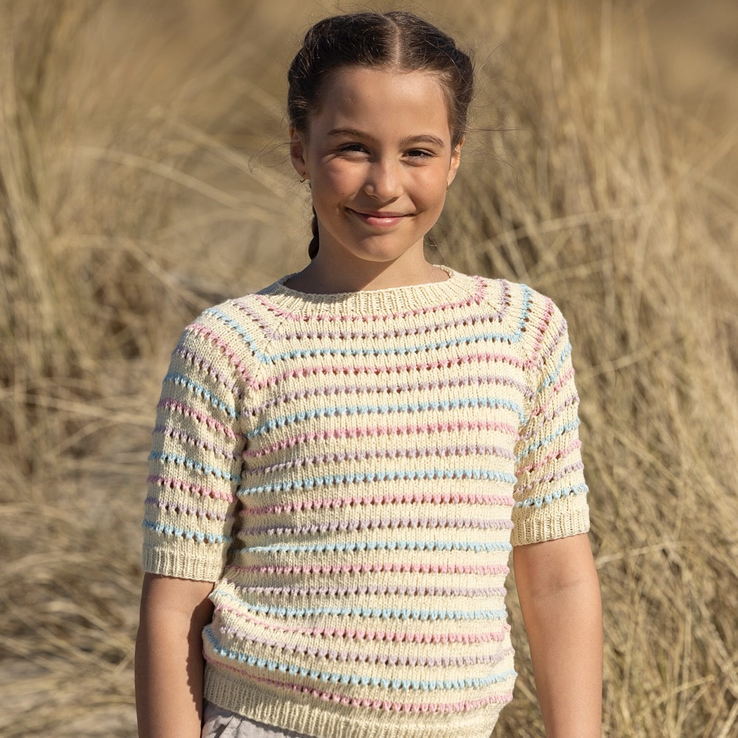 Strikk The Look: Sadie-t-skjorte lys gul