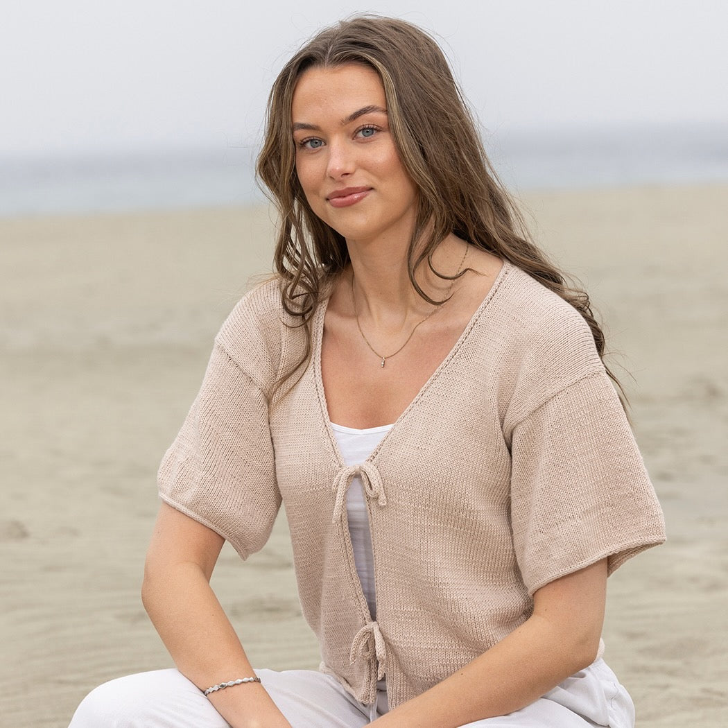 Strikk The Look: Silke-jakke beige