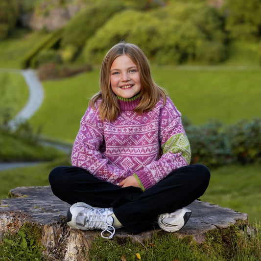 Strikk The Look: Valle-genser barn