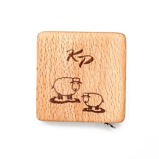 Målebånd, uttrekkbart, i tre