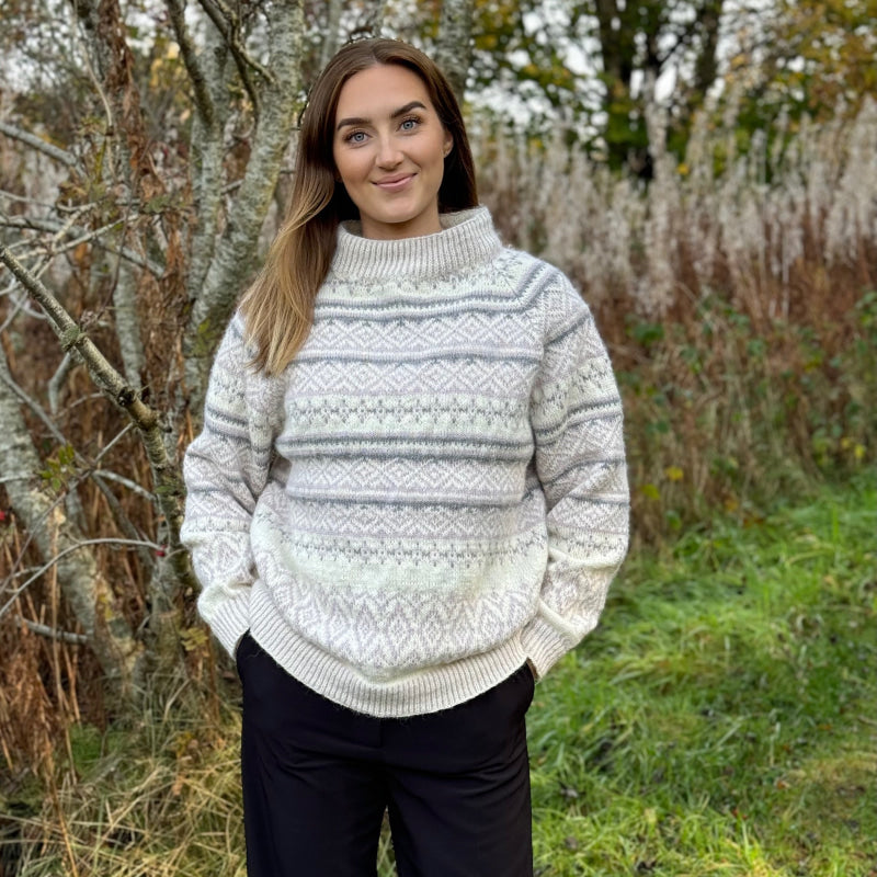 Strikk The Look: Ada-genser pudderrosa-natur