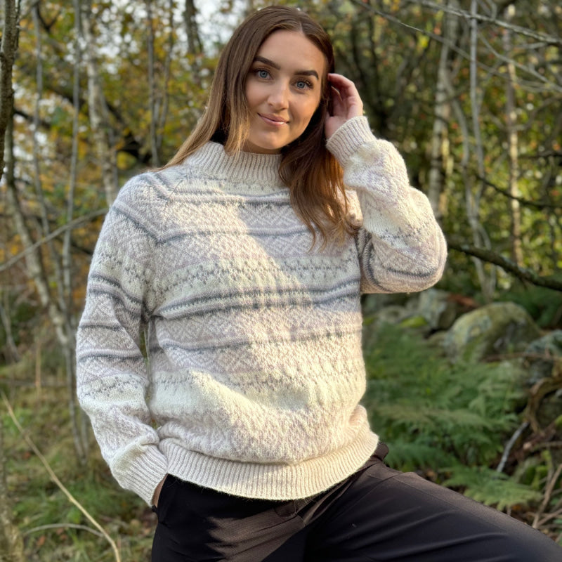 Strikk The Look: Ada-genser pudderrosa-natur