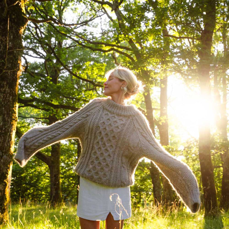 Strikk The Look: Ådne-genser beige melert