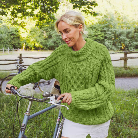 Strikk The Look: Ådne-genser grønn melert