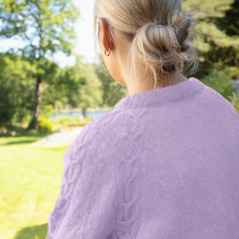 Strikk The Look: Aida-genser lys lavendel
