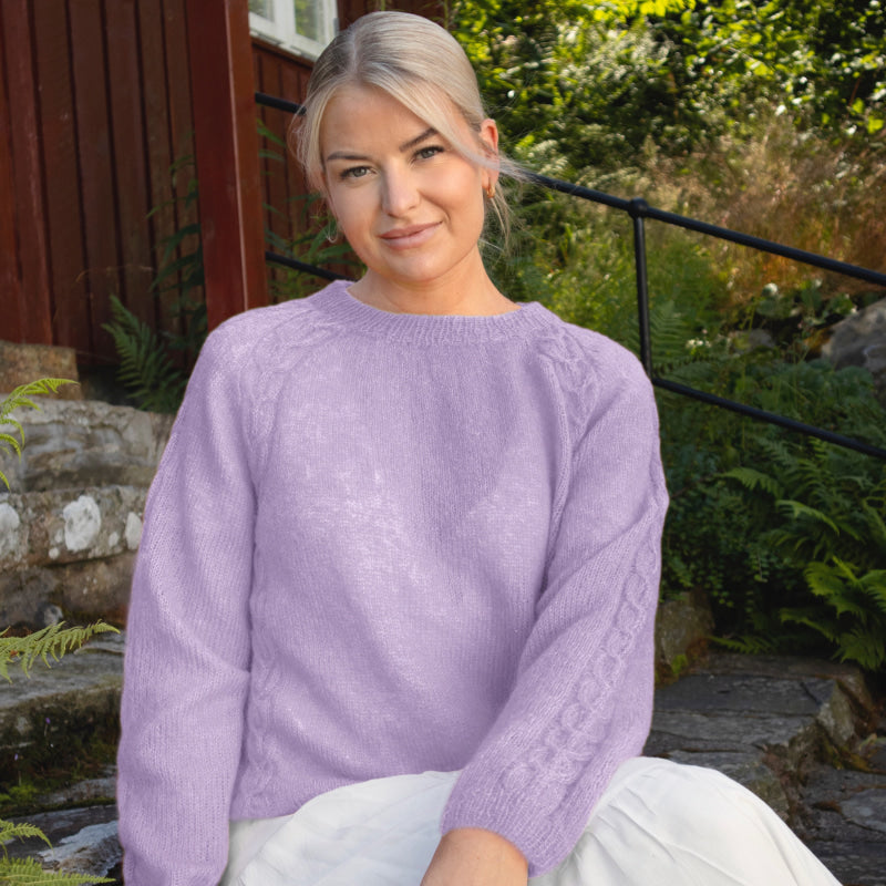 Strikk The Look: Aida-genser lys lavendel