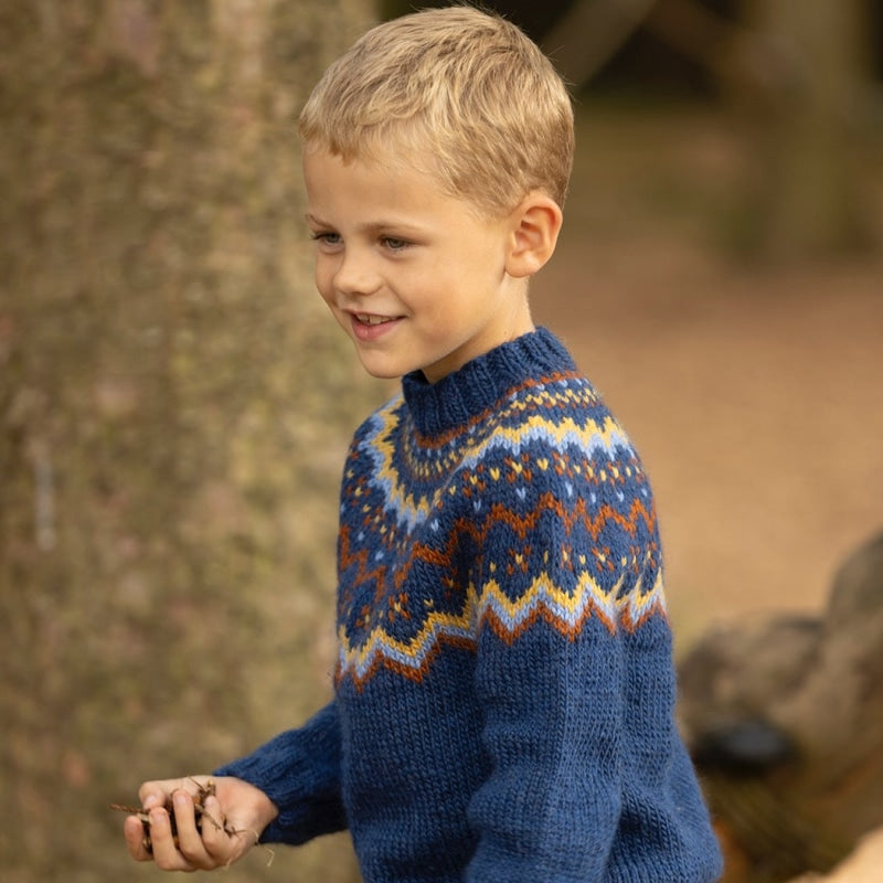 Strikk The Look: Åke-genser marine