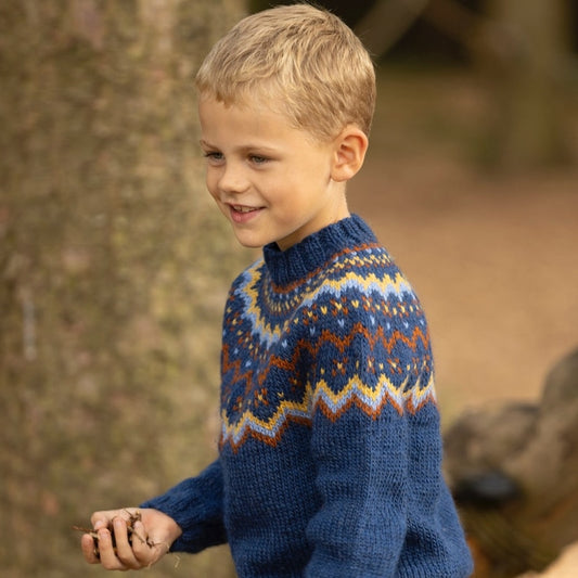 Strikk The Look: Åke-genser marine