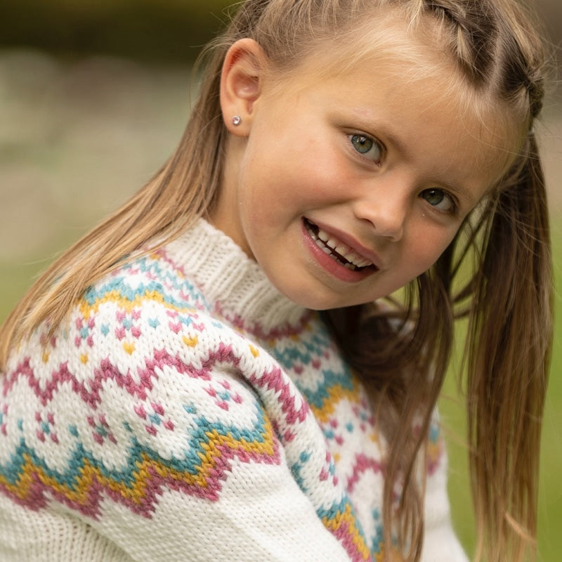 Strikk The Look: Åke-genser, hvit