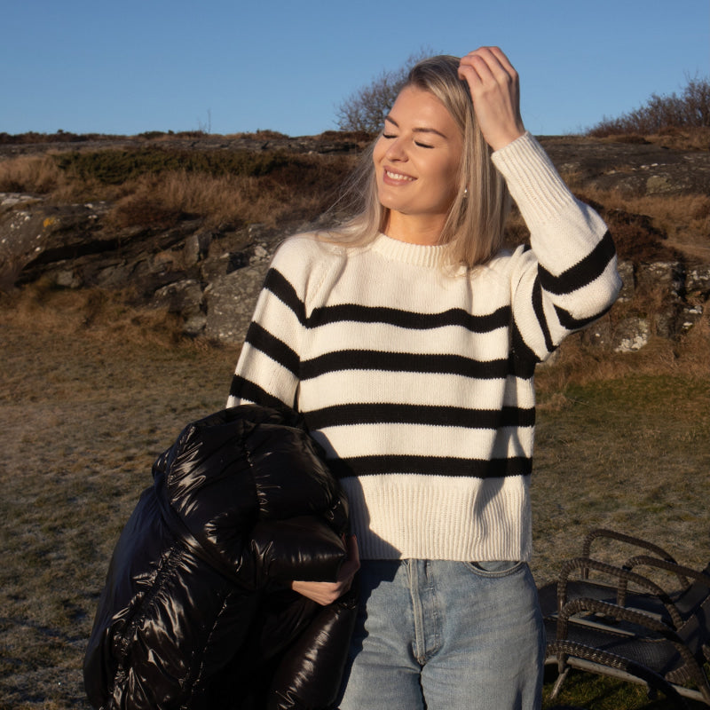 Strikk The Look: Alexa-genser hvit