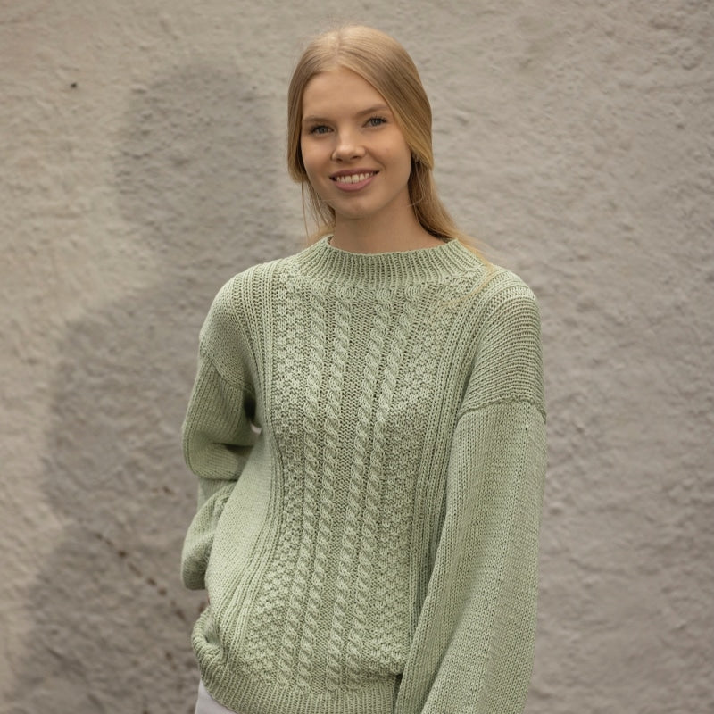 Strikk The Look: Ariany- genser lys grønn