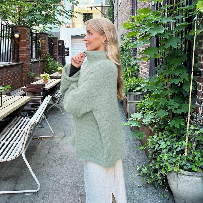 Strikk The Look: Aud-jakke dus grågrønn