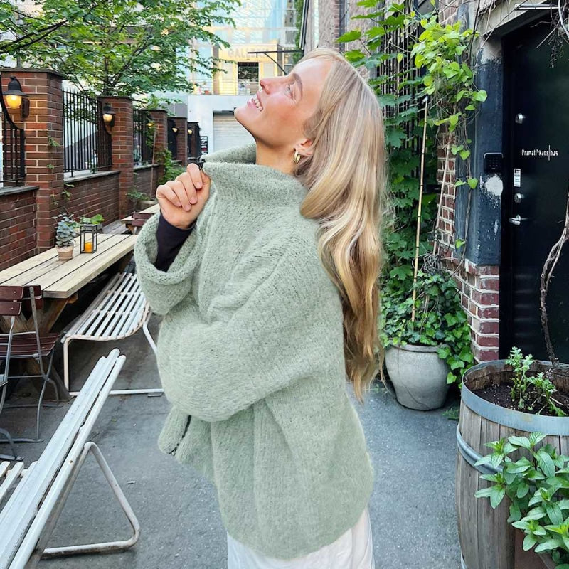 Strikk The Look: Aud-jakke dus grågrønn
