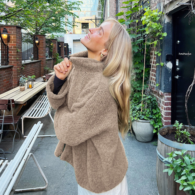 Strikk The Look: Aud-jakke kamel