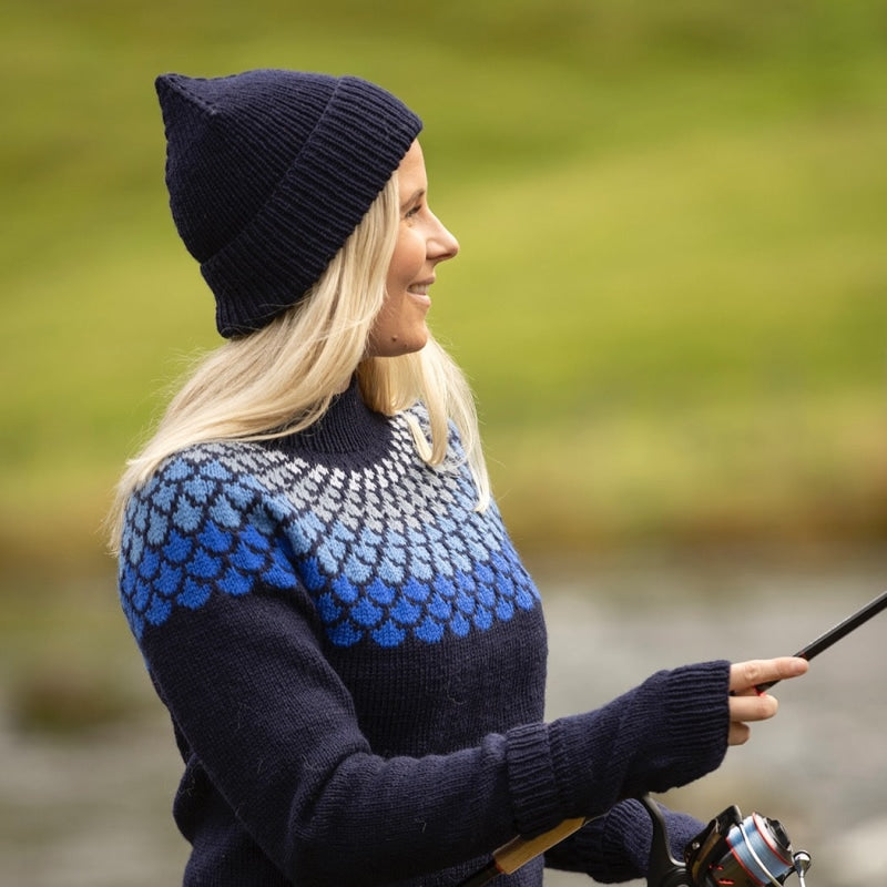 Strikk The Look: Brisling-genser marine