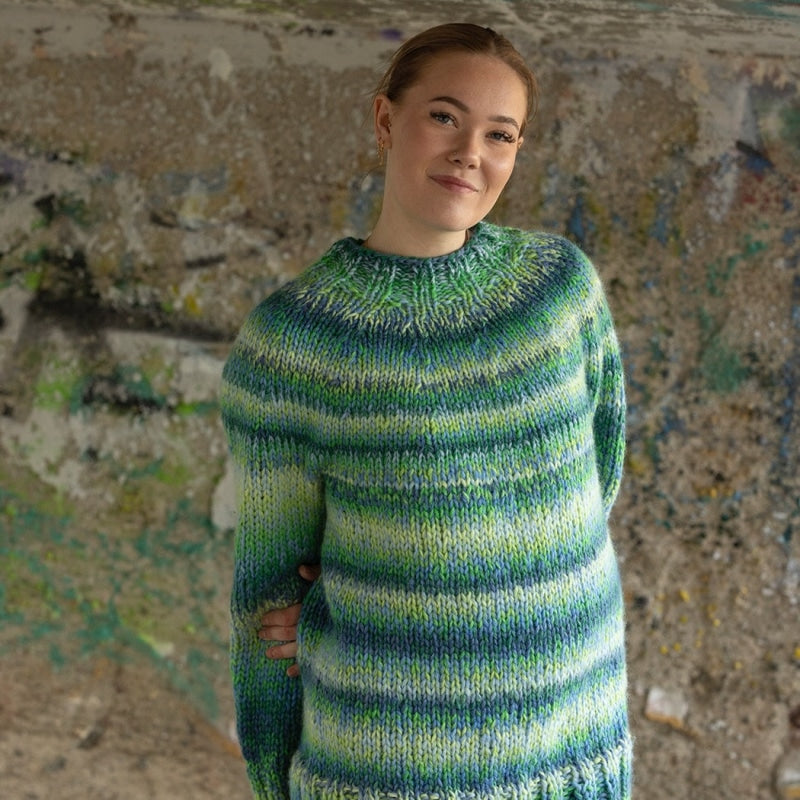 Strikk The Look: Broke-genser grønn